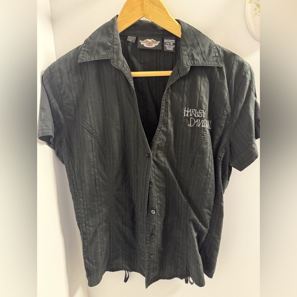 Harley-Davidson Black Button-Up Shirt